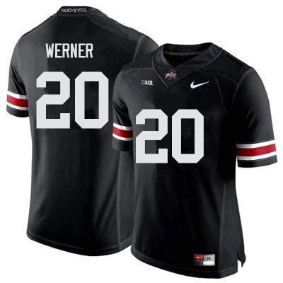 NCAA Ohio State Buckeyes Men's #20 Pete Werner Black Nike Football College Jersey GUC3145XE